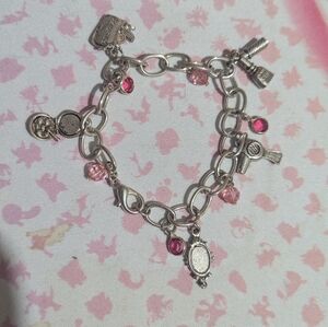 Charming Pink and Silver Bracelet